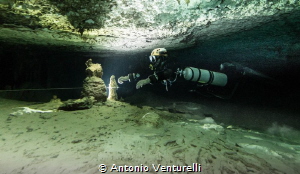 underwater cave light by Antonio Venturelli 